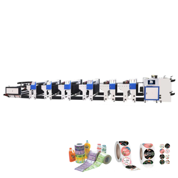 RTIN-600 6 color coated kraft paper roll to roll inline flexo printing machine with video monitor